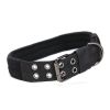 Super strong large dog collar with D-Ring & Buckle Collars Medium sized dog Golden haired horse dog Fierce dog collar - black - M