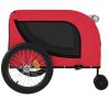 Pet Bike Trailer Red and Black Oxford Fabric and Iron - Red