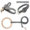 Pet Life 'Ever-Craft' Boutique Series Adjustable Designer Leather Dog Harness - Grey - Medium