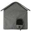 Pet Life "Hush Puppy" Electronic Heating and Cooling Smart Collapsible Pet House - Grey - Small