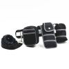 Comfortable Handle Strong Dog Leash Set Highly Reflective Threads for Medium and Large Dogs - black