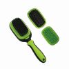 Pet Life 'Conversion' 5-in-1 Interchangeable Dematting and Deshedding Bristle Pin and Massage Grooming Pet Comb - Blue