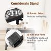 Dog Raised Bowls with 6 Adjustable Heights Stainless Steel Elevated Dog Bowls Foldable Double Bowl Dog Feeder for Small Medium Large Size Dog - Black