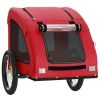 Pet Bike Trailer Red Oxford Fabric and Iron - Red