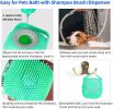 Pet Dog Shampoo Massager Brush Cat Massage Comb Grooming Scrubber Shower Brush For Bathing Short Hair Soft Silicone Brushes - Yellow