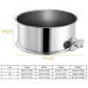 Stainless Steel Dog Bowl Pets Hanging Food Bowl Detachable Pet Cage Food Water Bowl with Clamp Holder - M