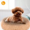 Pet Dog Bed Soft Warm Fleece Puppy Cat Bed Dog Cozy Nest Sofa Bed Cushion L Size - Brown - L