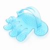 Pet Palm Brush, Hand Shampoo Grooming Bath Massage Glove, Brush Comb Five Finger for Combing and Rubbing Palm Brushed - blue